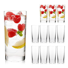 OUWO highball glasses front view showing clear, elegant cocktailware for cocktails.
