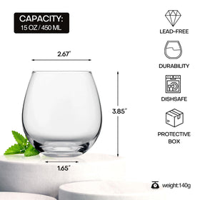 OUWO stemless base design for stable, spill-resistant use