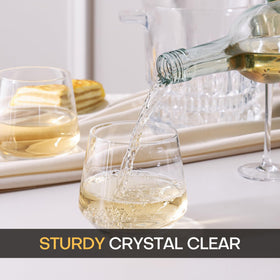 OUWO stemless wine glasses dishwasher safe for easy cleaning