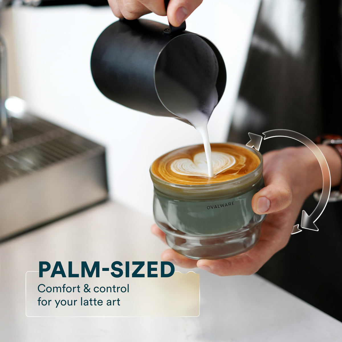 Ovalware latte cups with thermal insulation preserve warmth for longer sips.