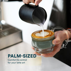 Ovalware latte cups with thermal insulation preserve warmth for longer sips.