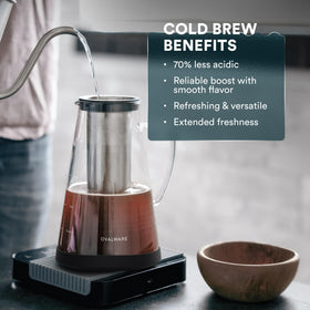 Ovalware RJ3 supports iced and hot tea brewing for versatile use.