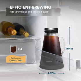 Ovalware RJ3 removable stainless steel filter provides clean, fine filtration.