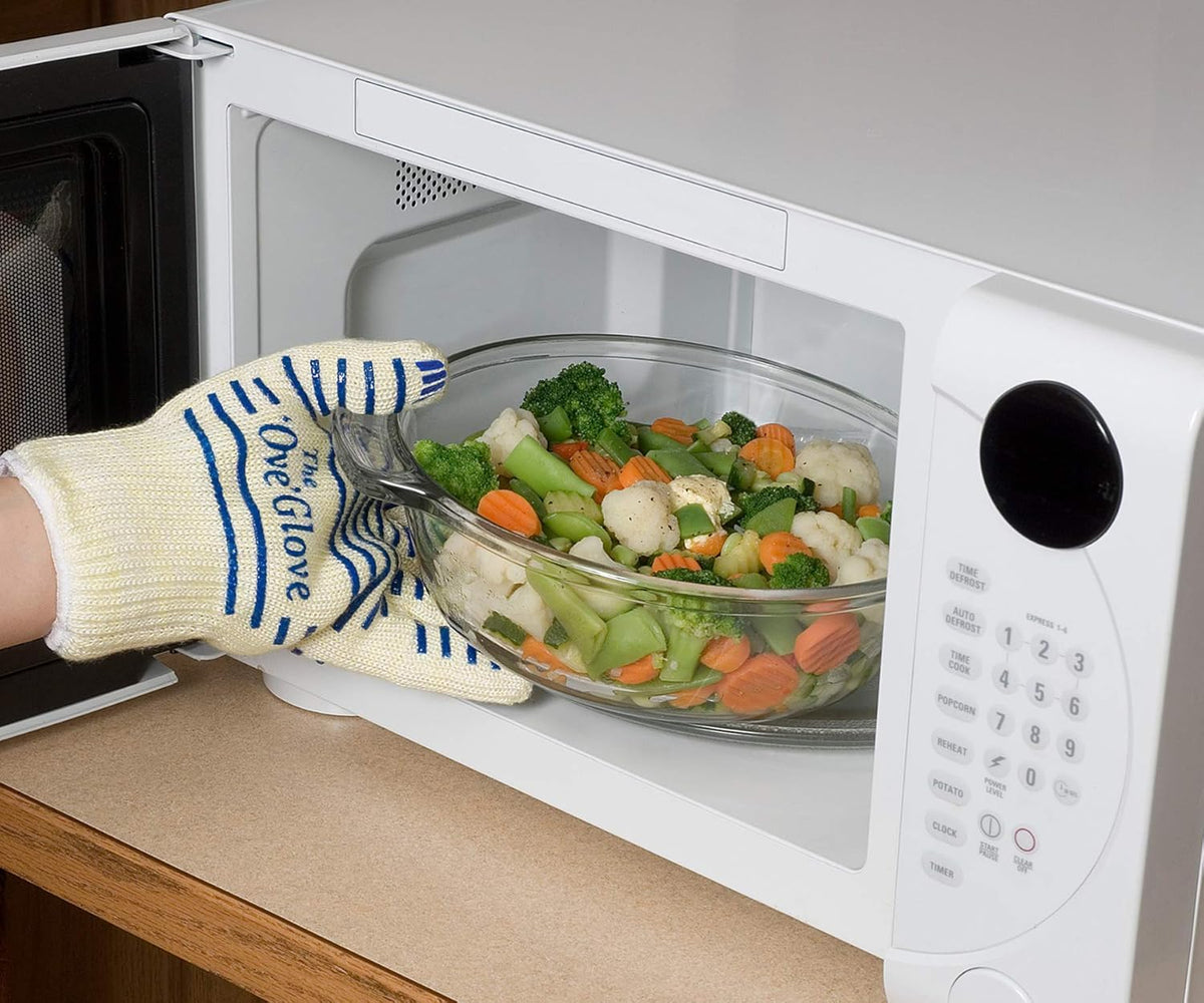 Ove Glove machine washable for easy cleanup after cooking