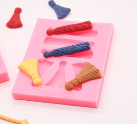 Ovenkei fondant tassel mold for cupcake toppers, non-stick and reusable.