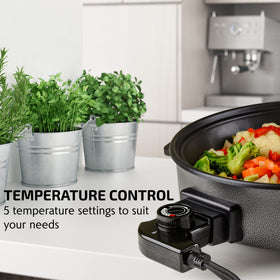 OVENTE nonstick interior for easy cleanup and quick sautéing.