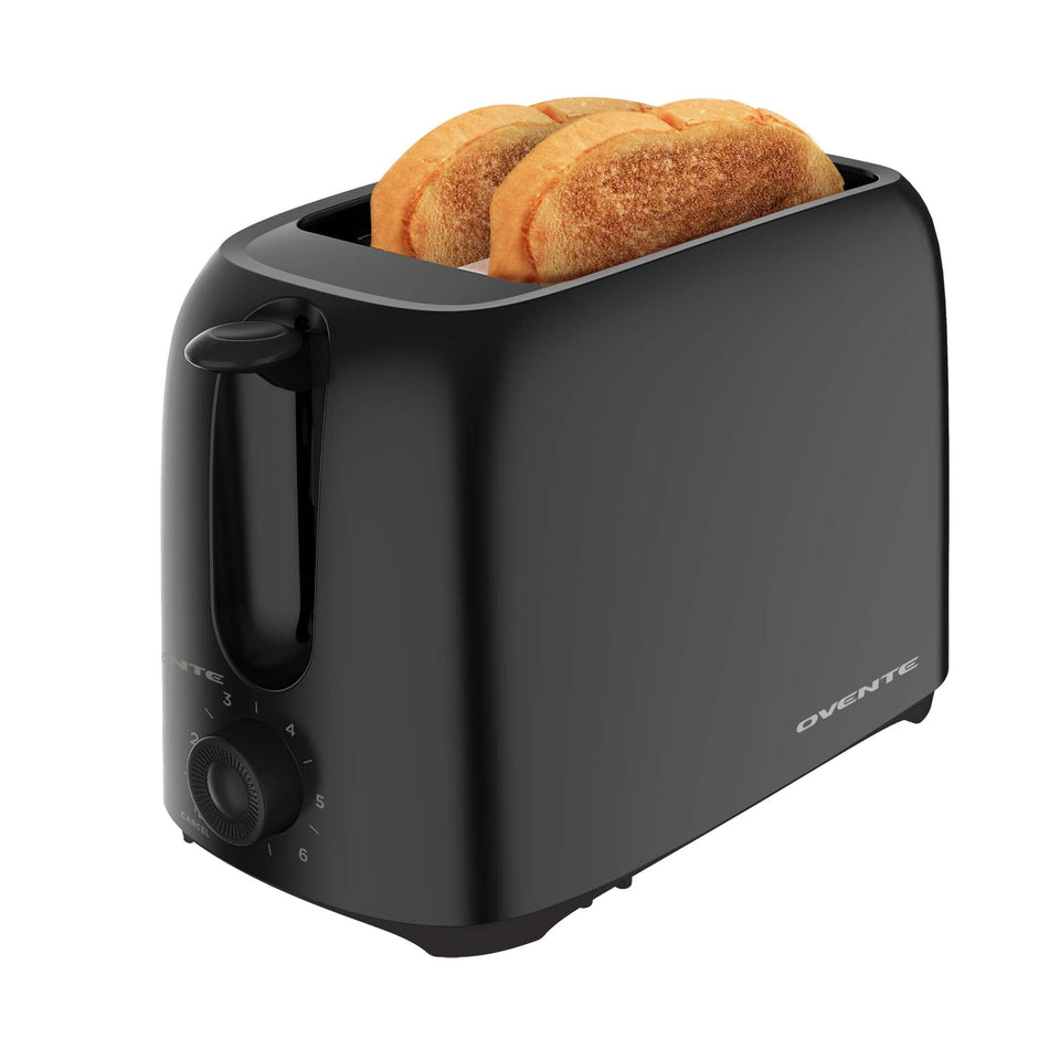 OVENTE TP2210B compact design toaster toasting bread quickly and evenly.