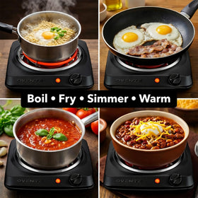 OVENTE BGC101B black compact design fits small kitchens and dorm rooms.