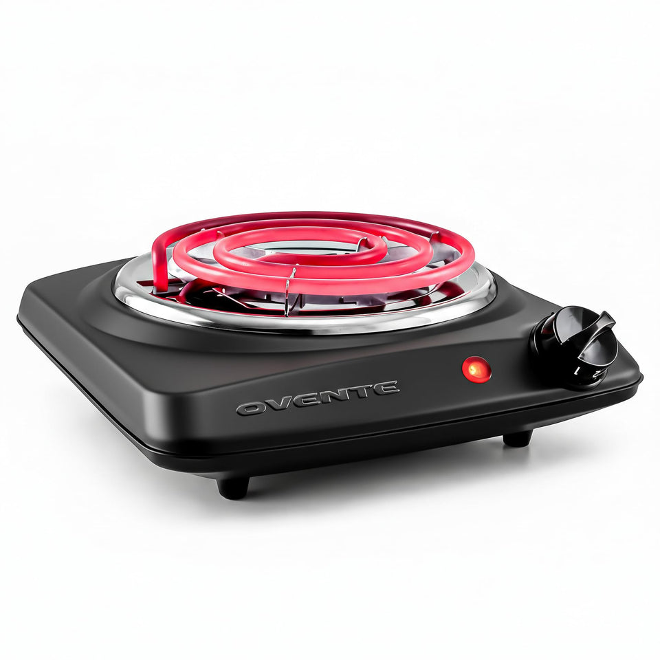 OVENTE BGC101B countertop burner top view helps plan quick meals.