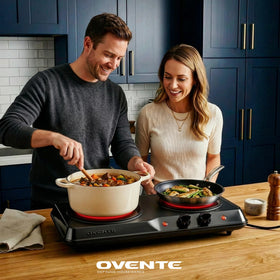 OVENTE BGI102B compact slim housing fits small spaces like dorms or apartments.