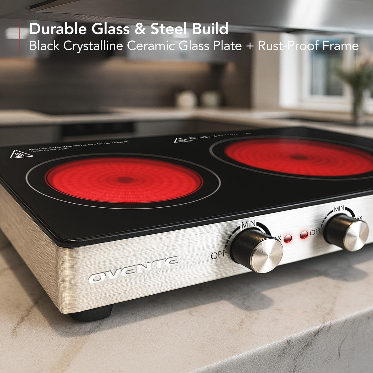 OVENTE BGI302GB rust-free stainless steel body for daily use