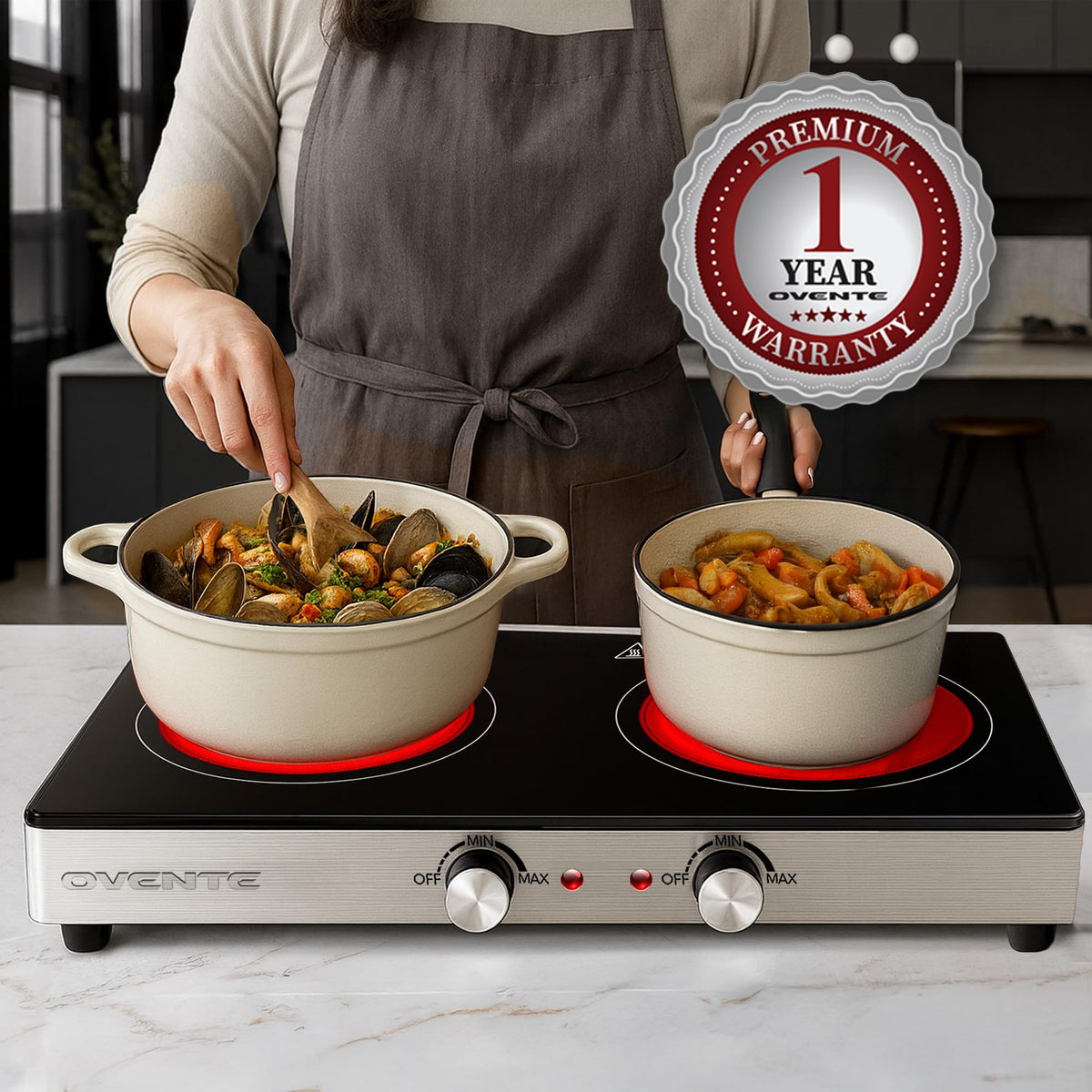 OVENTE BGI302GB durable construction supports everyday meals