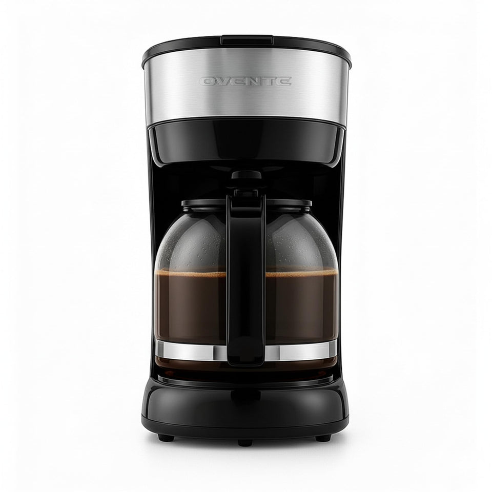 OVENTE CM412B 12-cup drip coffee maker with glass carafe ready to brew up to 12 cups
