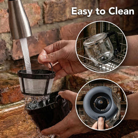 Anti-drip spout on the OVENTE CM412B for clean pouring