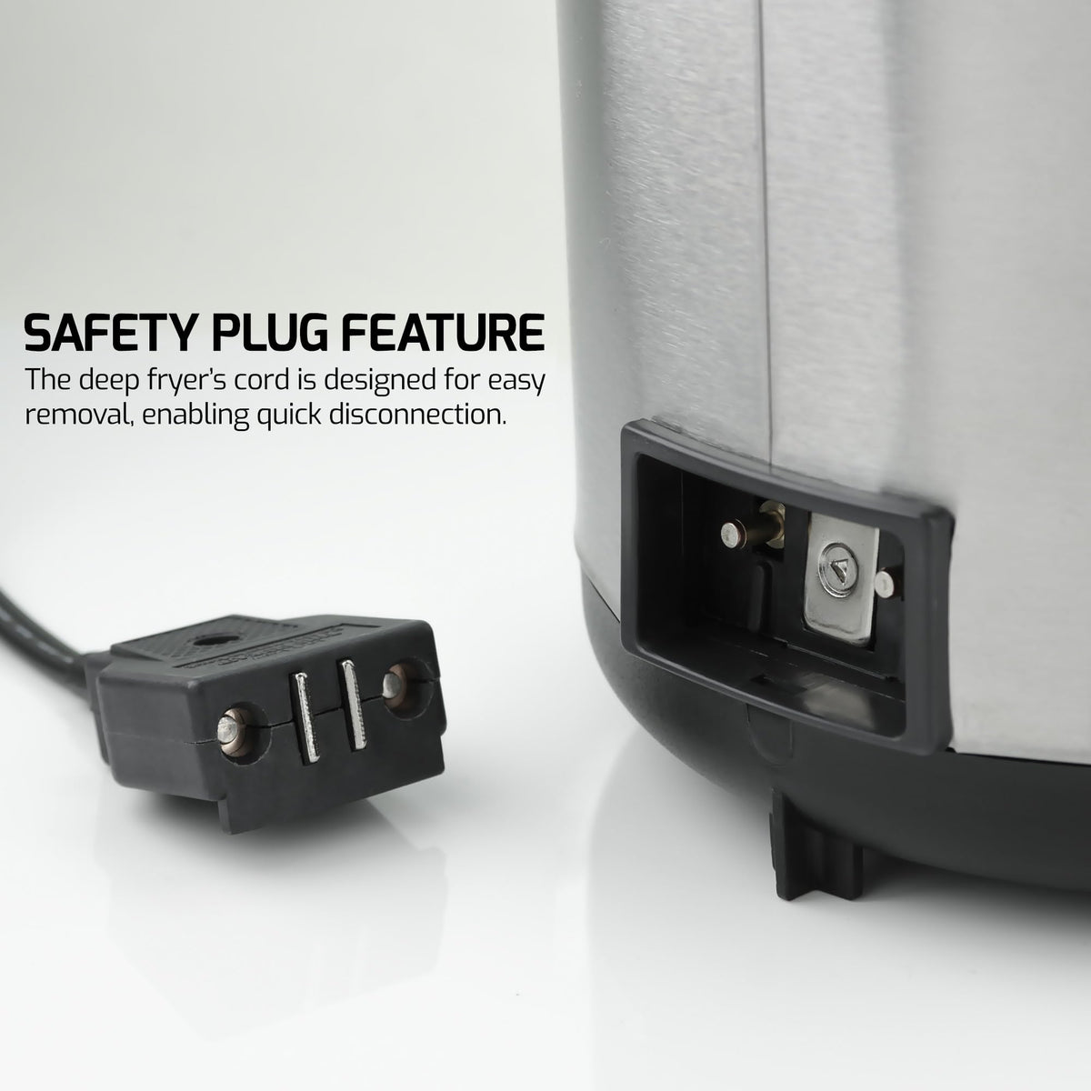 OVENTE deep fryer stainless steel housing for a sleek look.