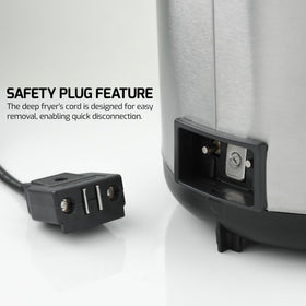 OVENTE deep fryer stainless steel housing for a sleek look.