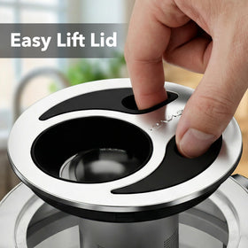 OVENTE 1.7L kettle featuring ProntoFill detachable lid for easy refilling