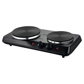 OVENTE double burner with a 7.25-inch plate delivers even heating for pots.