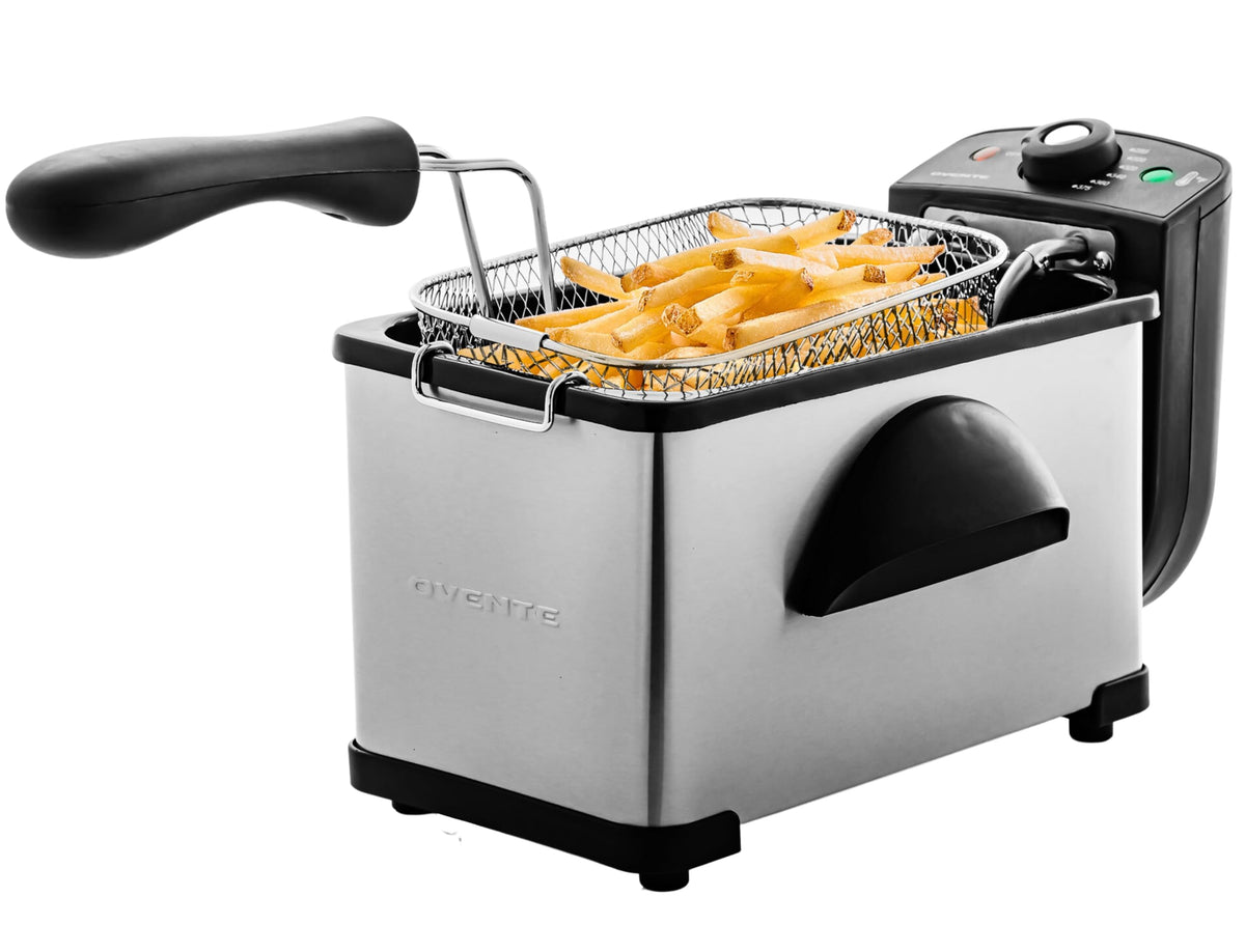 OVENTE electric deep fryer with 2L capacity for family meals