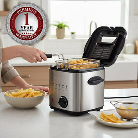 OVENTE deep fryer quick-clean design reduces cleanup time.