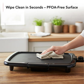OVENTE griddle compact design fits small kitchens and dorm rooms