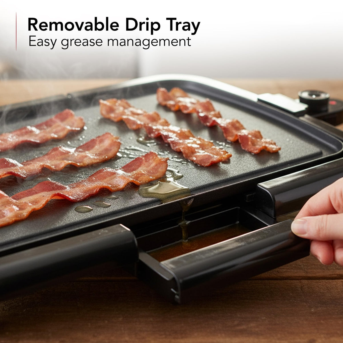 OVENTE griddle offers adjustable temperature for versatile cooking