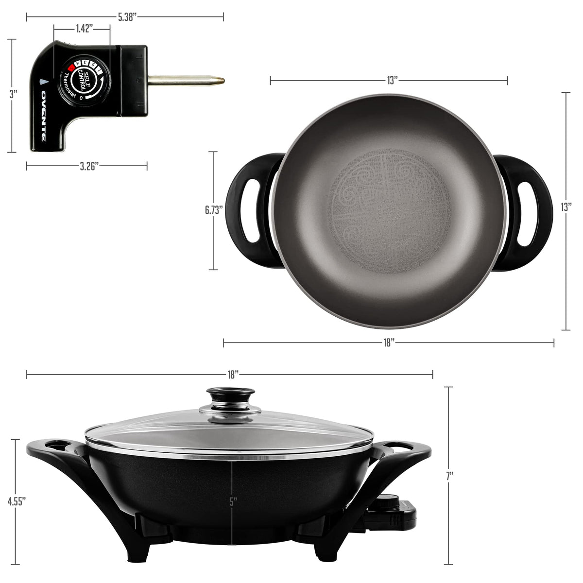 OVENTE cool-touch handles keep hands safe during stirring and serving.