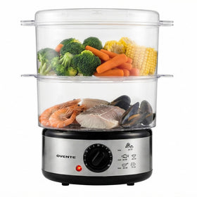 OVENTE FS62S base with water fill for healthy, oil-free steaming.