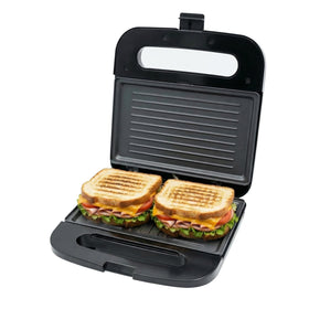 OVENTE GP0401B panini grill with nonstick plates for easy food release and quick cleanup