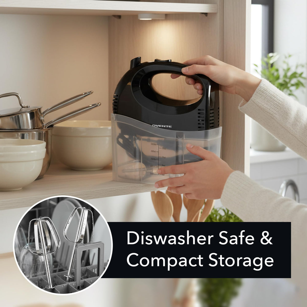Dishwasher safe beaters simplify cleanup after baking sessions