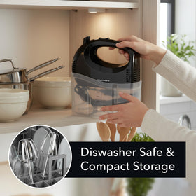 Dishwasher safe beaters simplify cleanup after baking sessions