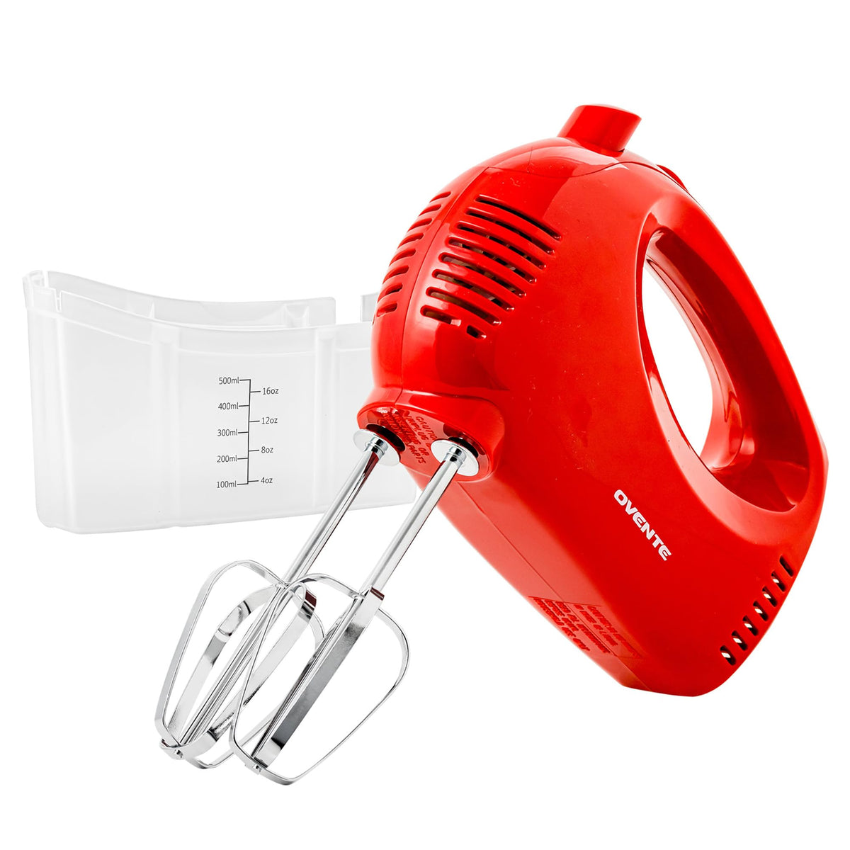OVENTE HM151R 5-speed hand mixer enables precise control for fluffy batters