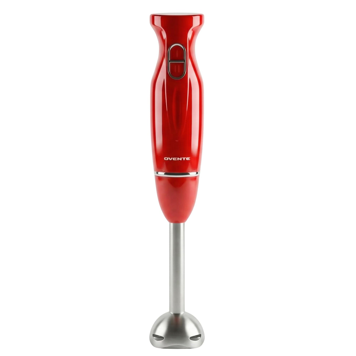 OVENTE HS560R red immersion blender for quick sauces and smoothies.