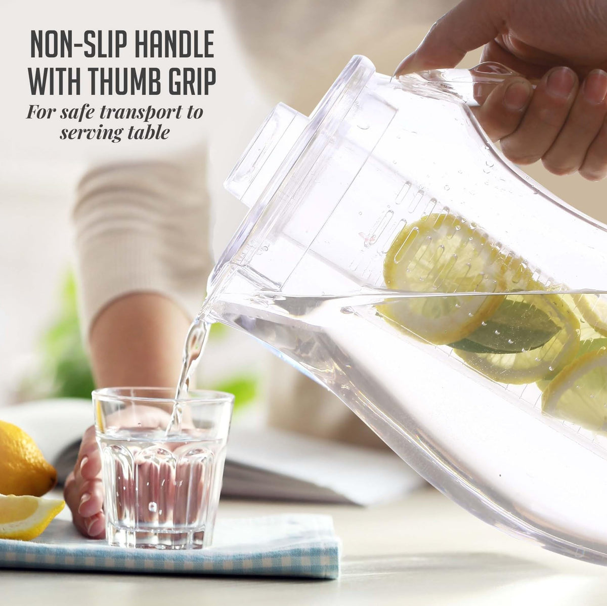 Ice rod keeps drinks cold for hours without diluting flavor.