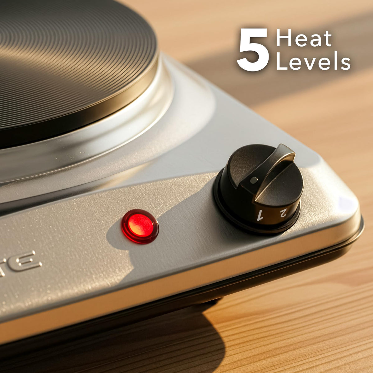 OVENTE indicator light showing when the burner is heating.