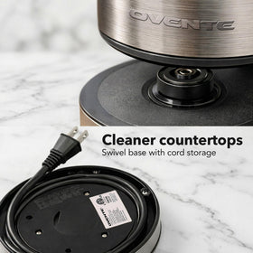 OVENTE 1.7L capacity fits multiple cups at once.