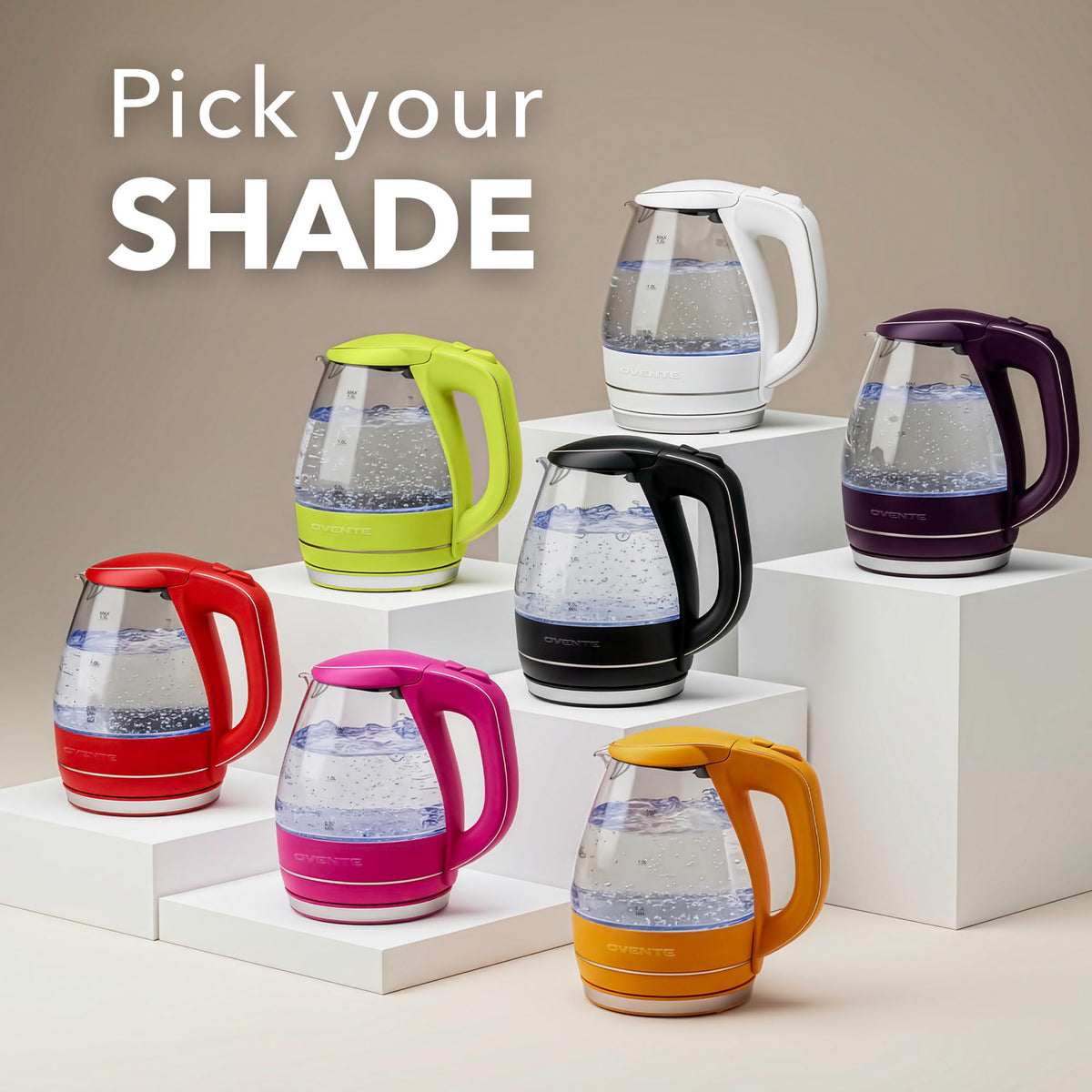 1.5L capacity enables multiple cups of tea or coffee quickly.