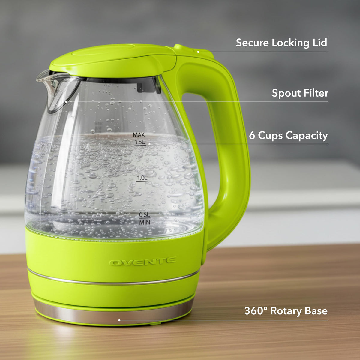 360-degree base with cord storage on the KG83G kettle