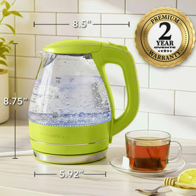 Wide-fill flip lid of the OVENTE KG83G for easy refills