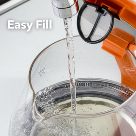 OVENTE KG83O kettle highlighting boil-dry protection to prevent overheating.