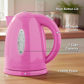 OVENTE KP72P removable spout filter for debris-free pours.