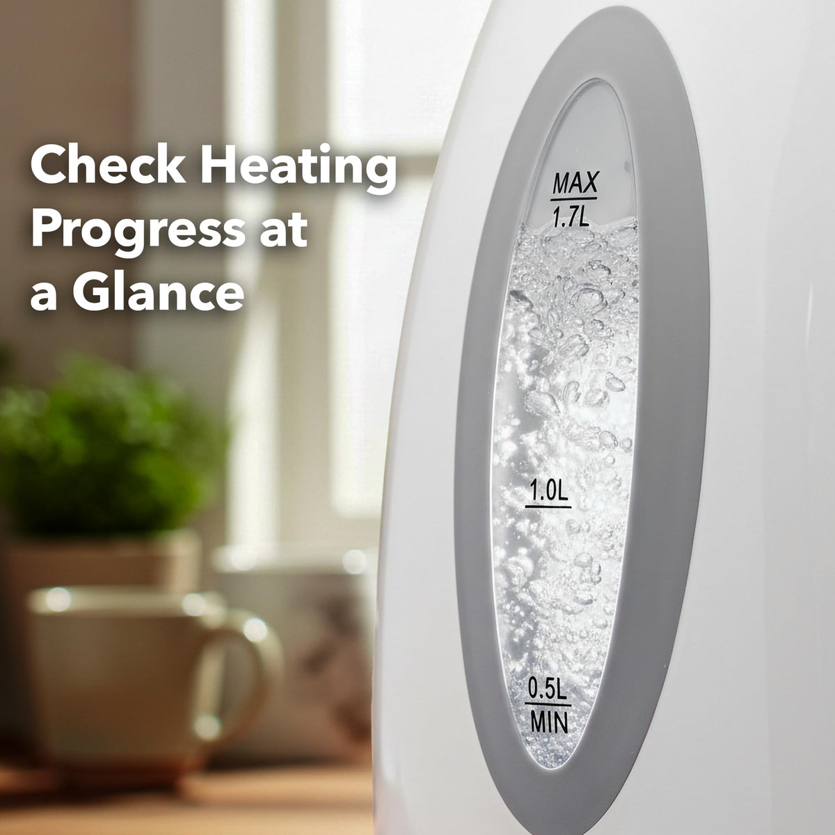 OVENTE KP72W auto shut-off for safe boiling completion