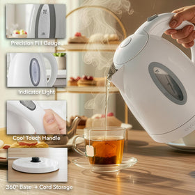 OVENTE KP72W secure locking lid for safe one-handed operation