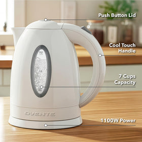 OVENTE KP72W removable spout filter for debris-free water