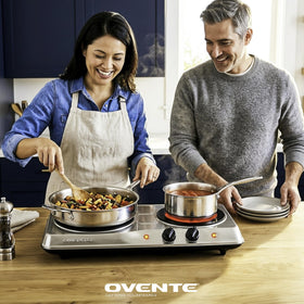 OVENTE non-slip feet secure the burner on flat surfaces