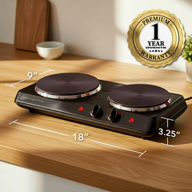 OVENTE portable and compact design fits small spaces and travel setups.