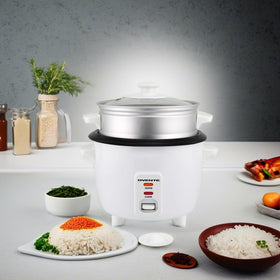OVENTE RCS01W keep-warm function maintains temperature for servings