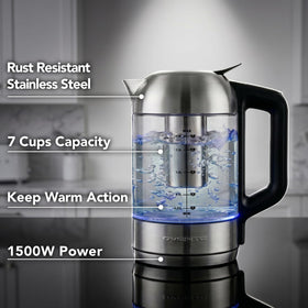 OVENTE removable tea infuser enables loose-leaf brewing