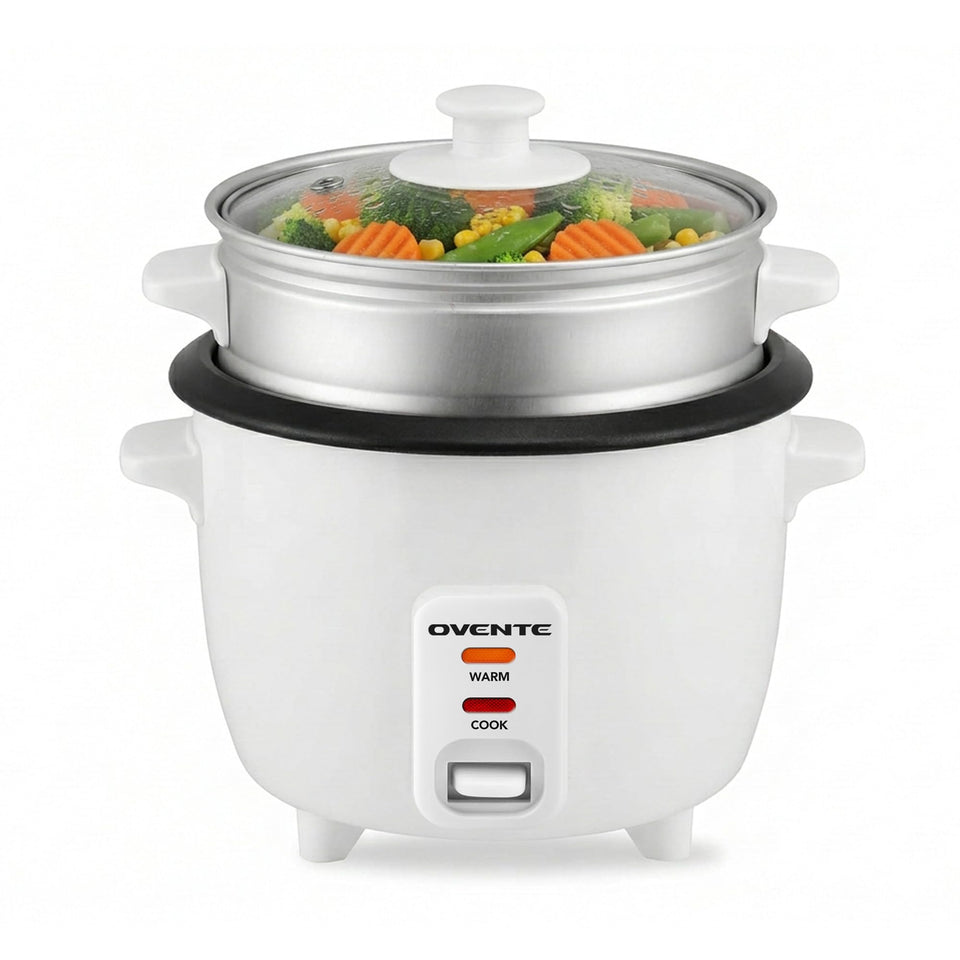 OVENTE RCS01W inside pot ready for fluffy rice and grains