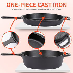 Overmont cast iron camping cookware for outdoor meals and camping adventures